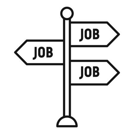 Job direction pillar icon, outline styleのイラスト素材