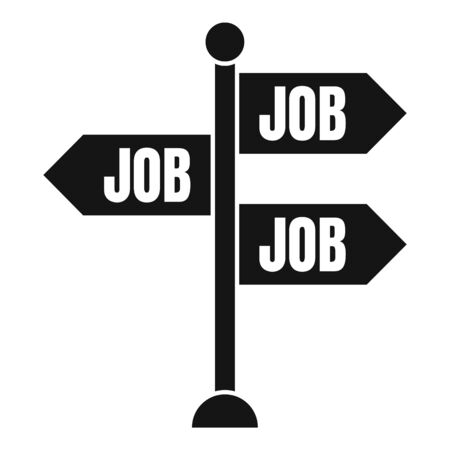 Job direction pillar icon. Simple illustration of job direction pillar vector icon for web design isolated on white backgroundのイラスト素材