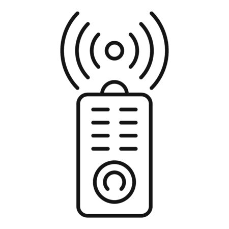 Universal remote control icon. Outline universal remote control vector icon for web design isolated on white backgroundのイラスト素材