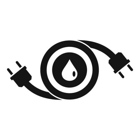Hybrid car fuel icon, simple styleのイラスト素材