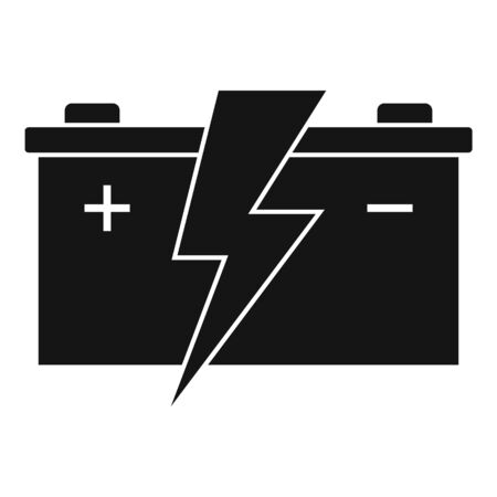 Modern car battery icon. Simple illustration of modern car battery vector icon for web design isolated on white backgroundのイラスト素材