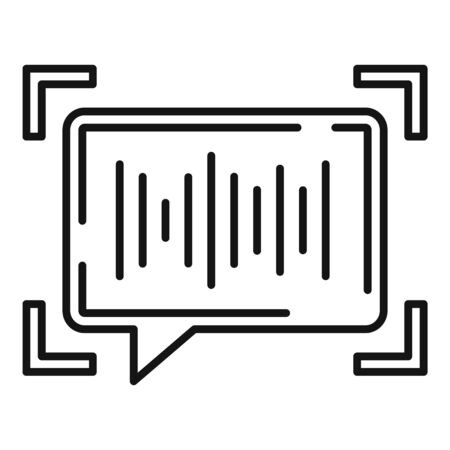 Voice chat authentication icon, outline styleのイラスト素材