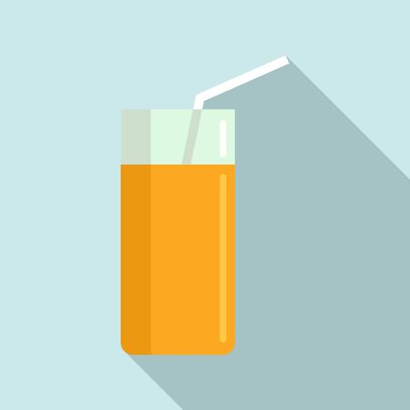 Raw orange juice icon. Flat illustration of raw orange juice vector icon for web designのイラスト素材