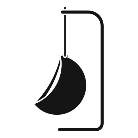 Hanging chair icon. Simple illustration of hanging chair vector icon for web design isolated on white backgroundのイラスト素材