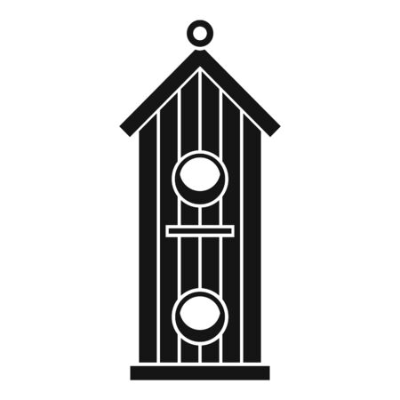 Double bird house icon, simple styleのイラスト素材