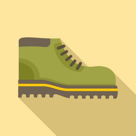 Hiking boot icon. Flat illustration of hiking boot vector icon for web designのイラスト素材