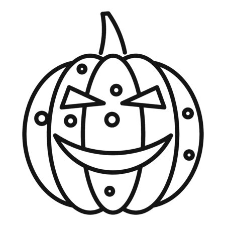 Vegetable pumpkin icon. Outline vegetable pumpkin vector icon for web design isolated on white backgroundのイラスト素材