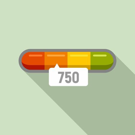 Low rate credit score icon. Flat illustration of low rate credit score vector icon for web designのイラスト素材