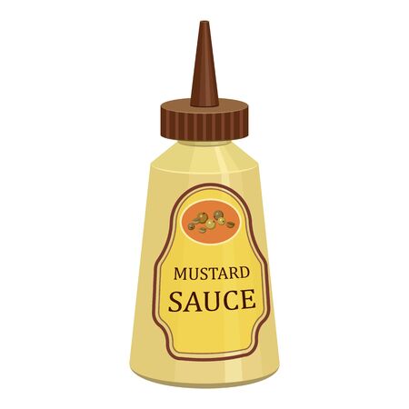 Mustard sauce icon, cartoon styleのイラスト素材