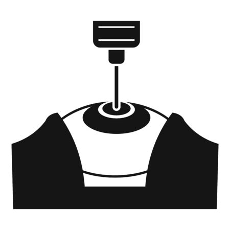 Laser eye examination icon, simple styleのイラスト素材