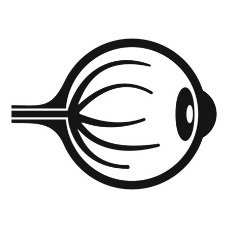 Tired eyeball icon. Simple illustration of tired eyeball vector icon for web design isolated on white backgroundのイラスト素材