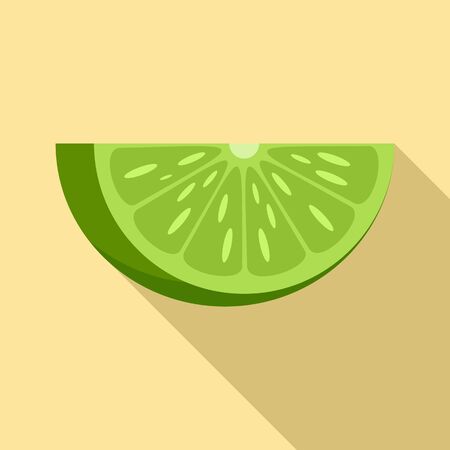Lime piece icon, flat styleのイラスト素材