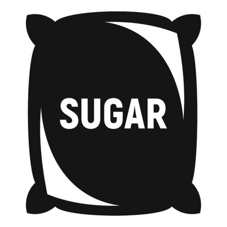Sugar sack icon, simple styleのイラスト素材