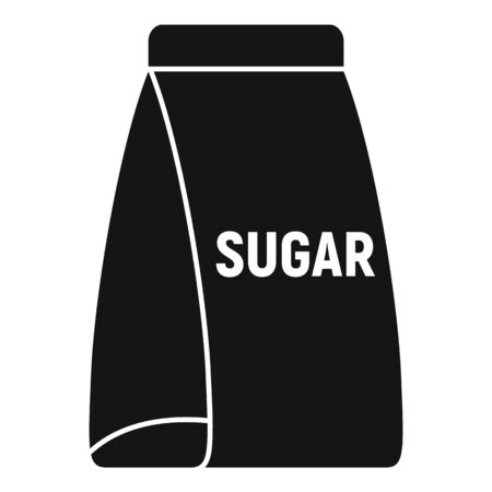 Sugar paper package icon, simple styleのイラスト素材