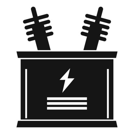 Electric transformer icon, simple styleのイラスト素材