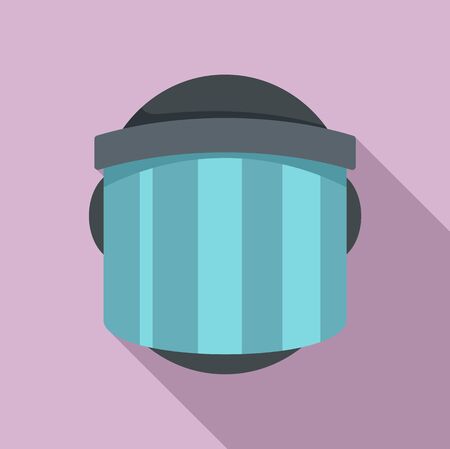 Police helmet icon, flat styleのイラスト素材