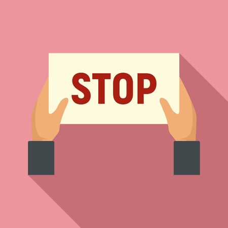 Stop protest icon. Flat illustration of stop protest vector icon for web designのイラスト素材