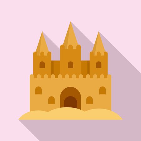 Sand palace icon. Flat illustration of sand palace vector icon for web designのイラスト素材