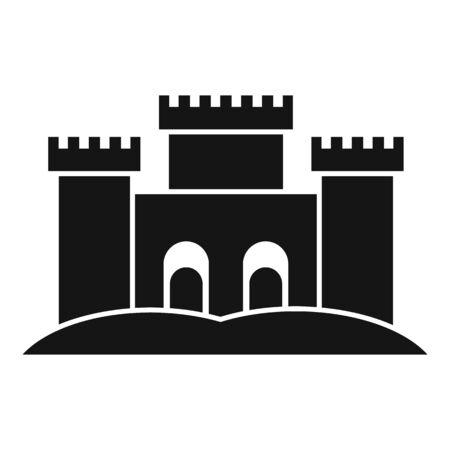 Desert sand castle icon. Simple illustration of desert sand castle vector icon for web design isolated on white backgroundのイラスト素材