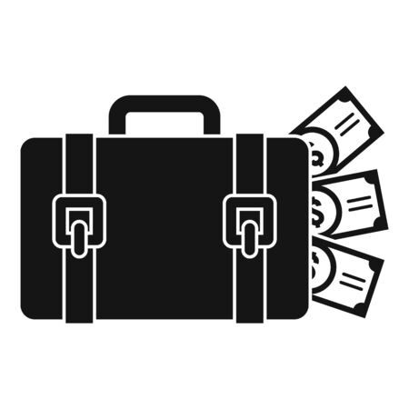 Money bag washing icon. Simple illustration of money bag washing vector icon for web design isolated on white backgroundのイラスト素材