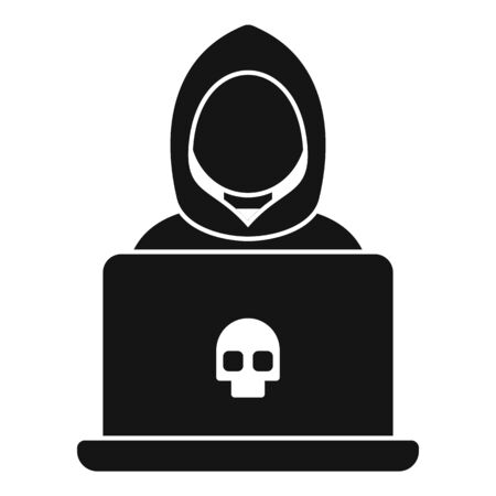 Hacker money laundering icon, simple styleのイラスト素材