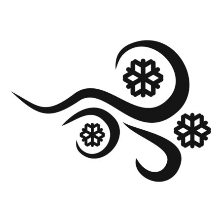 Breeze blizzard icon, simple styleのイラスト素材