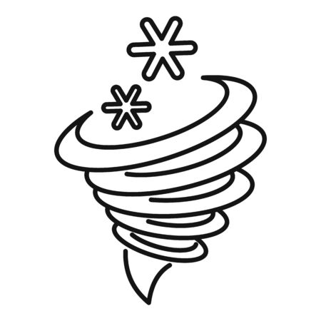 Zero blizzard icon, outline styleのイラスト素材