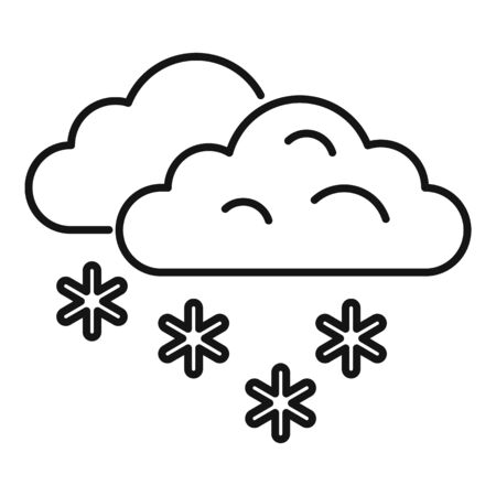 Zero temperature blizzard icon, outline styleのイラスト素材
