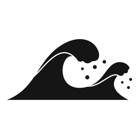Earthquake tsunami icon, simple styleのイラスト素材