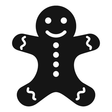 Gingerbread man icon, simple styleのイラスト素材