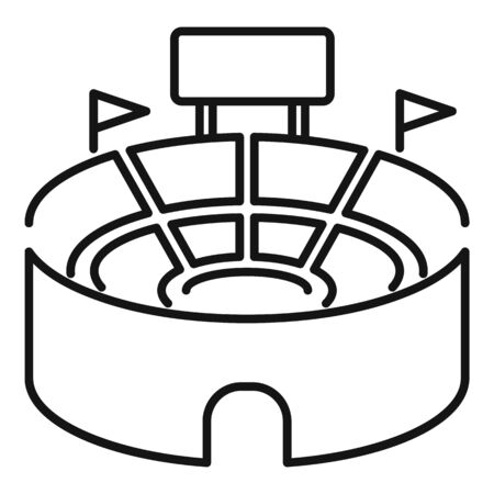 Soccer arena icon. Outline soccer arena vector icon for web design isolated on white backgroundのイラスト素材