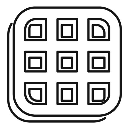 Biscuit icon, outline styleのイラスト素材