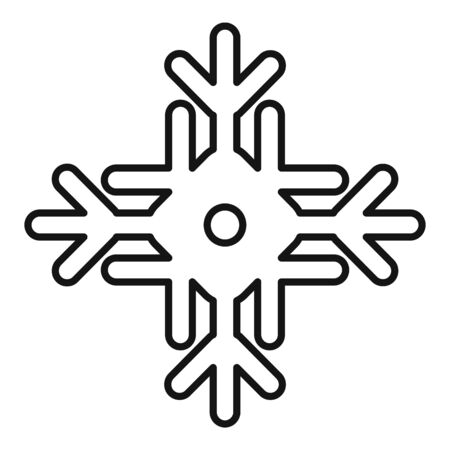Nature snowflake icon, outline styleのイラスト素材