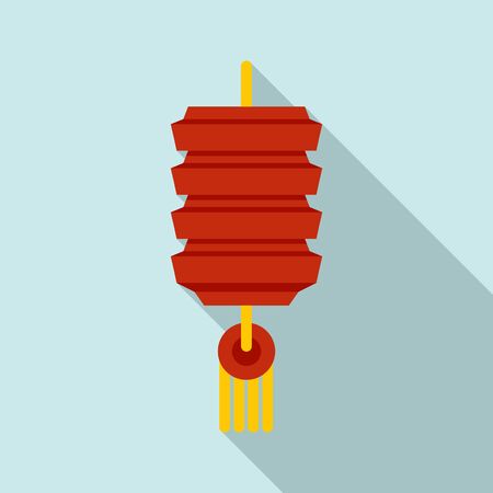 Chinese lantern element icon, flat styleのイラスト素材
