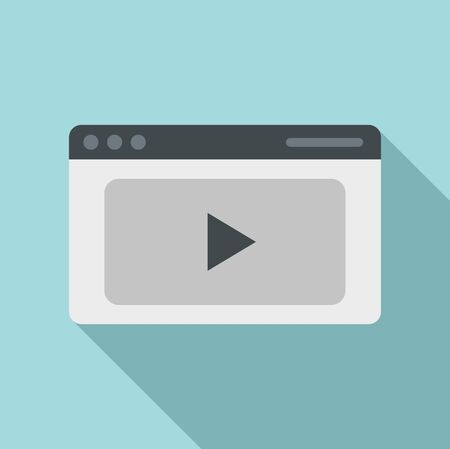 Web page video icon. Flat illustration of web page video vector icon for web designのイラスト素材