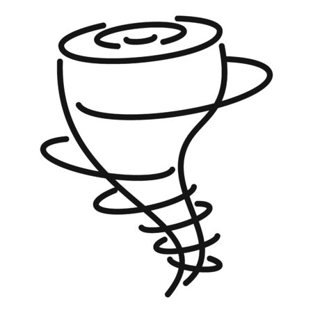 Climate tornado icon, outline styleのイラスト素材