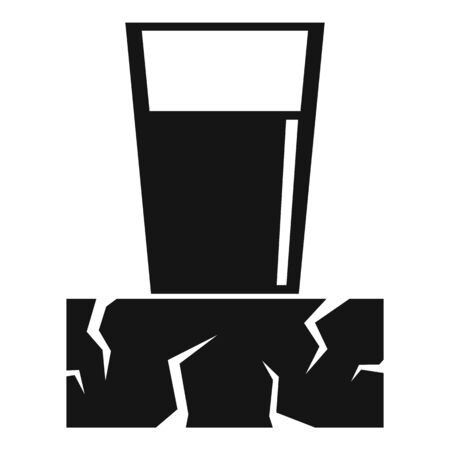 Water drought icon. Simple illustration of water drought vector icon for web design isolated on white backgroundのイラスト素材