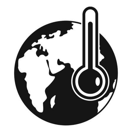 High global temperature icon, simple styleのイラスト素材