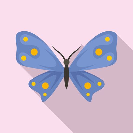 Monarch butterfly icon, flat styleのイラスト素材