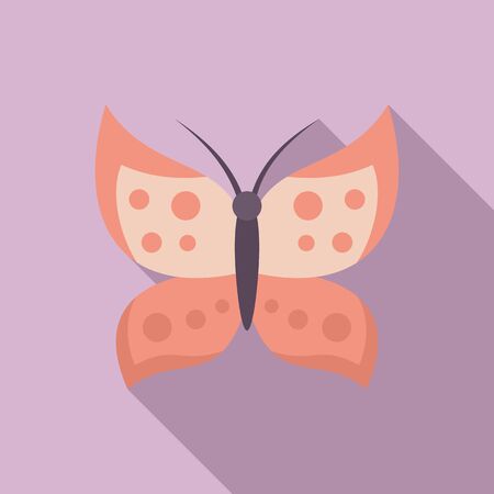 Beauty butterfly icon, flat styleのイラスト素材