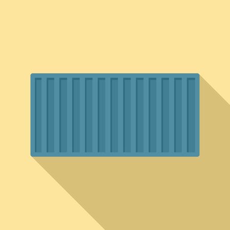 Cargo container icon. Flat illustration of cargo container vector icon for web designのイラスト素材