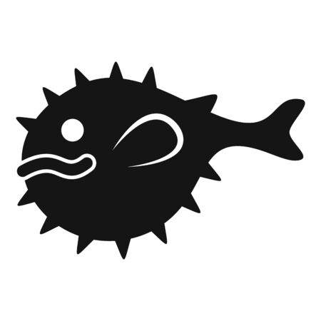 Japanese spike fish icon. Simple illustration of Japanese spike fish vector icon for web design isolated on white backgroundのイラスト素材