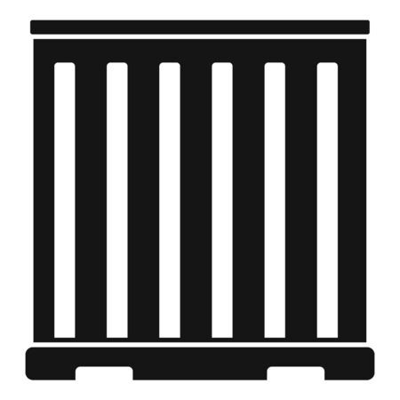 Storage cargo container icon. Simple illustration of storage cargo container vector icon for web design isolated on white backgroundのイラスト素材