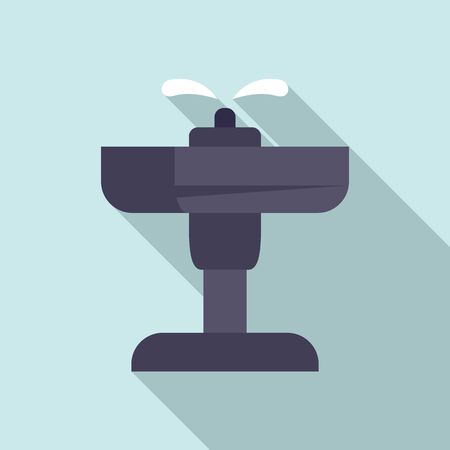 Drop drinking fountain icon, flat styleのイラスト素材