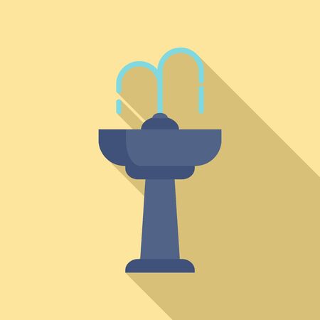 Hand drinking fountain icon, flat styleのイラスト素材