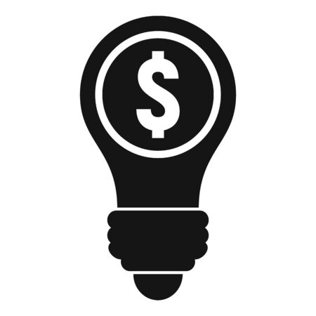 Finance idea bulb icon, simple styleのイラスト素材