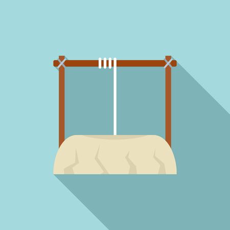 Desert water well icon, flat styleのイラスト素材