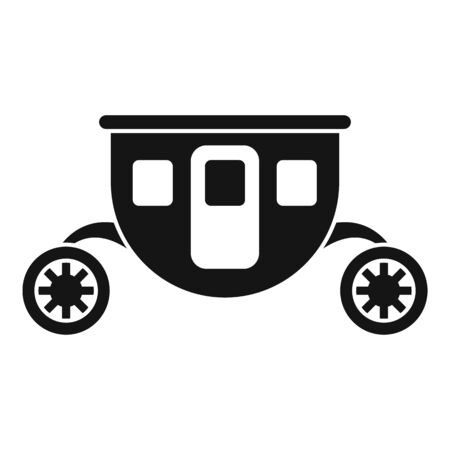 Horse brougham icon, simple styleのイラスト素材