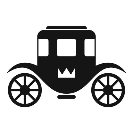 Royal brougham icon, simple styleのイラスト素材