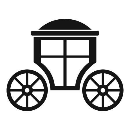 Traditional brougham icon, simple styleのイラスト素材